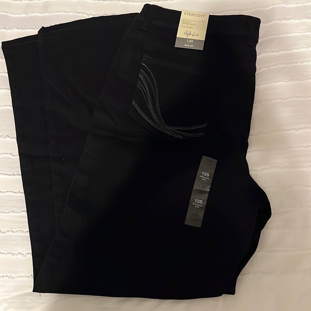NWT black style &co jeans 12s